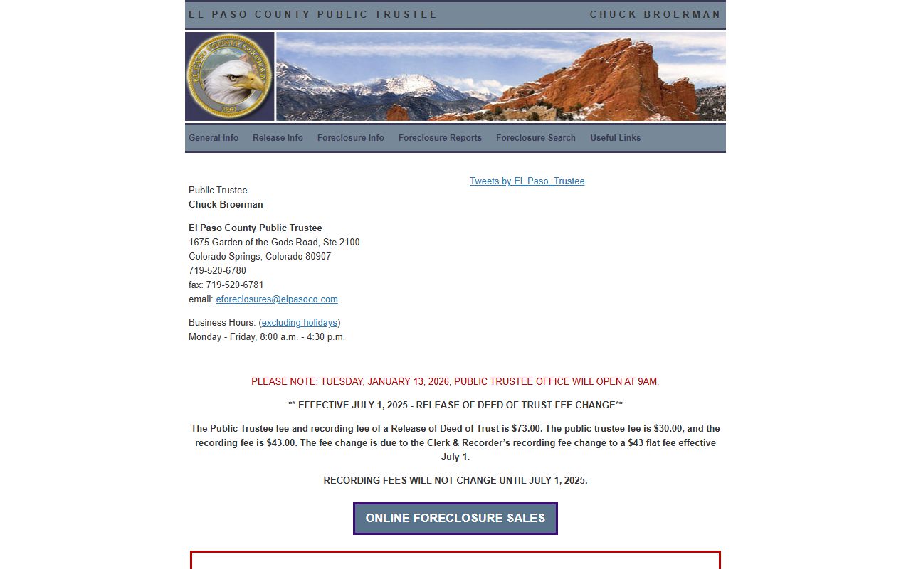 El Paso County residents directory public trustee portal