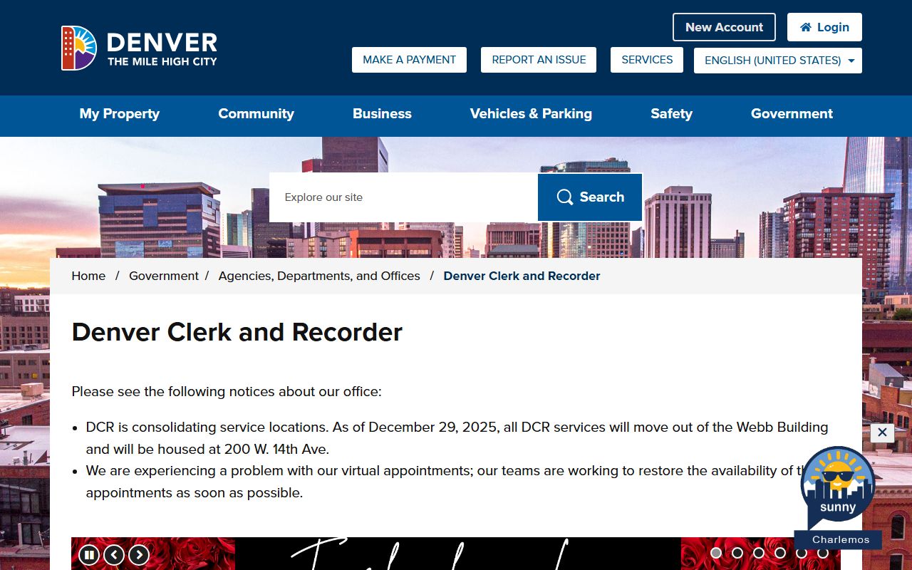 Denver County residents directory clerk website