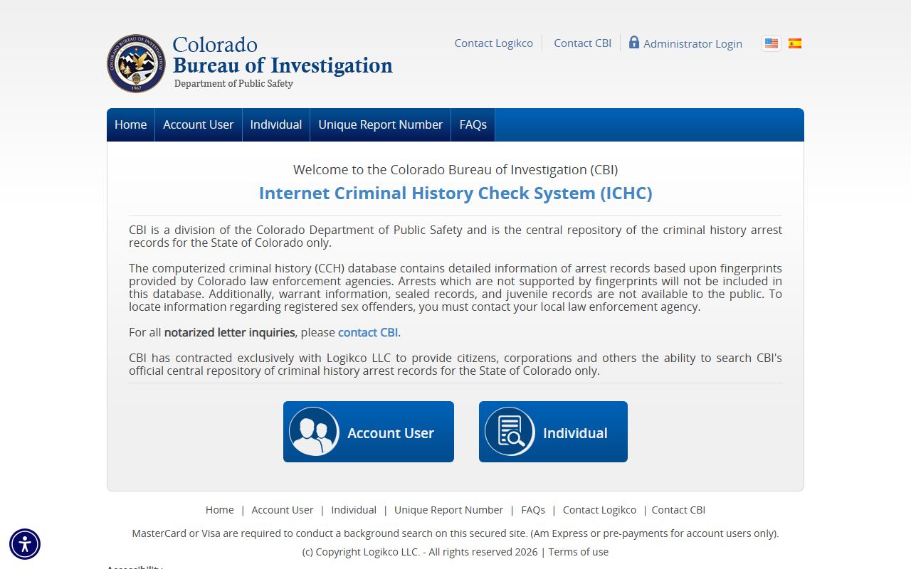 Colorado Bureau of Investigation criminal history check for residents